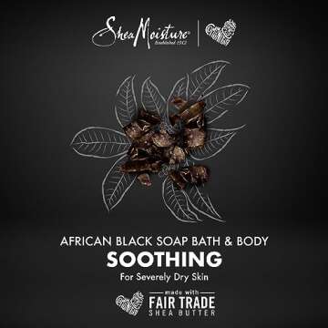 SheaMoisture Bar Soap African Black Soap for Troubled Skin Cleanser with Shea Butter 8 oz