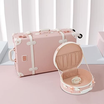 Vintage Luggage Set 26"+20"+12" Cute Travel Bags