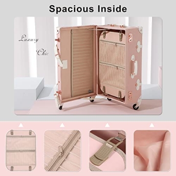 Vintage Luggage Set 26"+20"+12" Cute Travel Bags