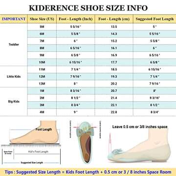 Kiderence Toddler Little Girls Mary Jane Dress Shoes School Oxford for Girls Red Flats Size 8M