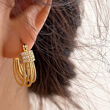 Chunky Gold Hoop Earrings for Women with Hypoallergenic Design
