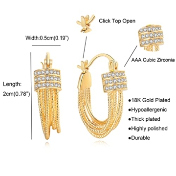 Chunky Gold Hoop Earrings for Women with Hypoallergenic Design