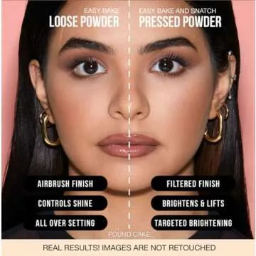 HUDA BEAUTY Easy Bake and Snatch Pressed Talc-Free Brightening and Setting Powder Poundcake