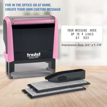 Personalized Trodat Printy 4913 Self Inking Stamp Kit