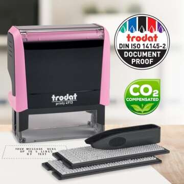 Personalized Trodat Printy 4913 Self Inking Stamp Kit
