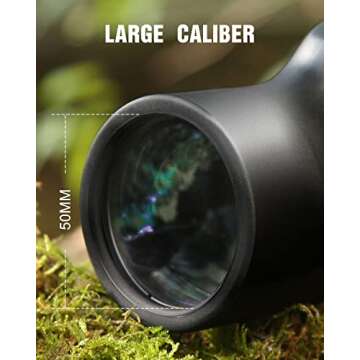 Eyeskey HD 10-30x50 High Powered Zoom Monocular Telescope - Waterproof and Fog-proof - Bright and Clear FMC Lens - Coated Bak-4 Prism - Single Hand Focus Scope for Concert, Traveling, Wildlife Scenery