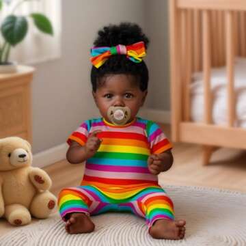 JIZHI Reborn Baby Dolls Black with Lifelike Soft Body African American Realistic-Newborn Girl Doll 2...