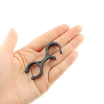 HJGarden 6PCS Hiking Pole Clips, Trekking Poles Clamp Double Rods Buckles Poles Rod Connectors, Trekking Pole Clips Connectors for Outdoor Sports Hiking Camping Travelling Walking Stick Holders, Black