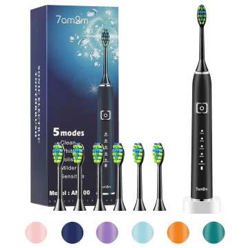 7AM2M Sonic Electric Toothbrush with Smart Timer