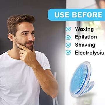Exfoliating Brush for Treating Ingrown Hairs and Razor Bump - Eliminate Shaving Irritation for Face, Armpit, Bikini Line, Legs, Neck by Boseen