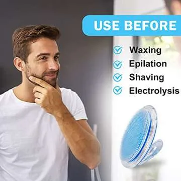 Exfoliating Brush for Treating Ingrown Hairs and Razor Bump - Eliminate Shaving Irritation for Face, Armpit, Bikini Line, Legs, Neck by Boseen
