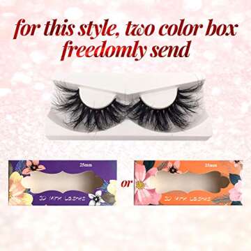 25mm 3D Mink Lashes 3 Styles Mink Eyelashes Fluffy Volume Long 25mm Mink Lashes Extension Ruairie