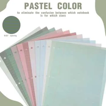 PerKoop 600 Sheets Colored Loose Leaf Paper for All Ages