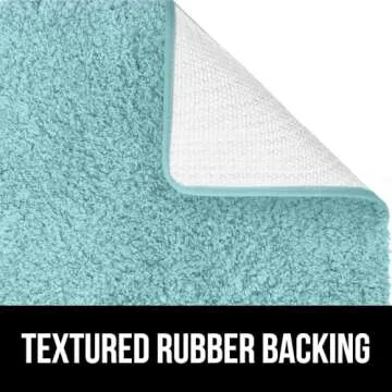 Gorilla Grip Premium Luxury Bath Rug, 30x20, Absorbent, Soft, Thick Shag, Bathroom Mat Rugs, Machine Wash, Microfiber Dries Quickly, Mats for Bath Room, Shower, Bathtub Spa Floors, Baby Blue