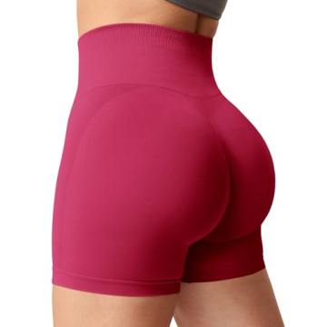YEOREO Women’s Seamless Scrunch Workout Shorts for Comfort