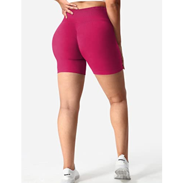 YEOREO Women’s Seamless Scrunch Workout Shorts for Comfort