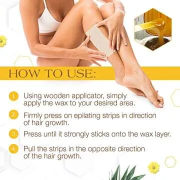 GiGi Waxing Strips for Hair Waxing/Hair Removal, Natural Muslin 20 Strips, and Wax Applicator 10 pcs, Combo