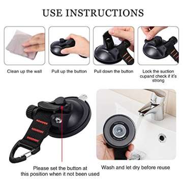 Heavy Duty Suction Cup Hooks for Camping Essentials