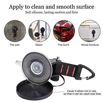 Heavy Duty Suction Cup Hooks for Camping Essentials