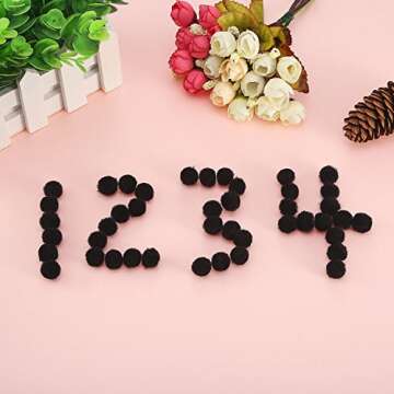 Blulu 500 Pcs 0.5 Inch Polypropylene Pompoms for Craft Making, Small Pom Poms Balls Art and Craft DIY Decorations