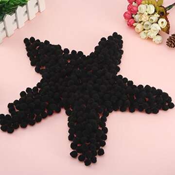 Blulu 500 Pcs 0.5 Inch Polypropylene Pompoms for Craft Making, Small Pom Poms Balls Art and Craft DIY Decorations