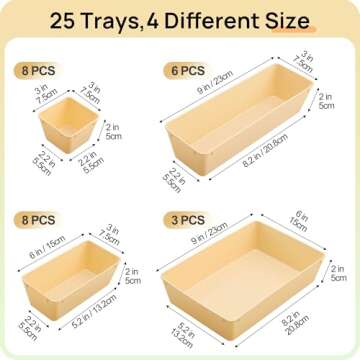 Vtopmart Clear Plastic Drawer Organizers for Bathroom