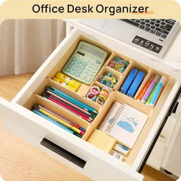 Vtopmart Clear Plastic Drawer Organizers for Bathroom