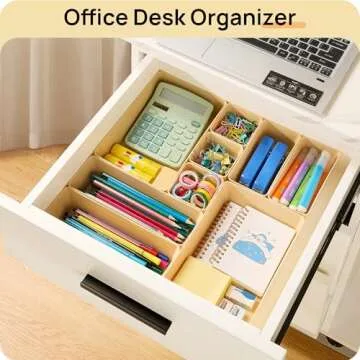 Vtopmart Clear Plastic Drawer Organizers for Bathroom