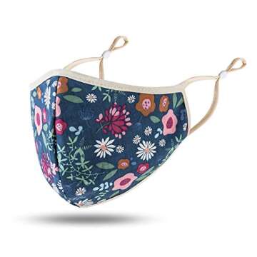 Fashionable Floral Face Cover Mask for Women