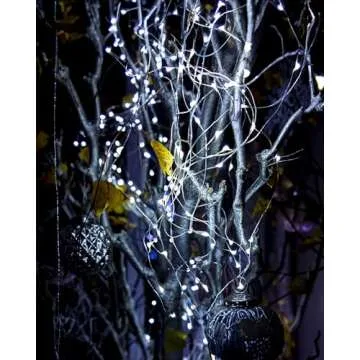 Twinkle Star 2 Pack Solar Christmas Lights Outdoor, Total 80FT 240 LED Solar Fairy Lights Waterproof with 8 Modes, Christmas Trees Light for Patio Garden Party Backyard Wedding Decor, White
