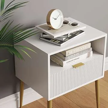 Nathan James Jacklyn Side Table - Mid-Century Glam Design