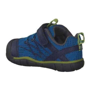 KEEN Kids' Chandler CNX Comfortable Sneakers, Brilliant Blue/Blue Depths, 8 Little Kid