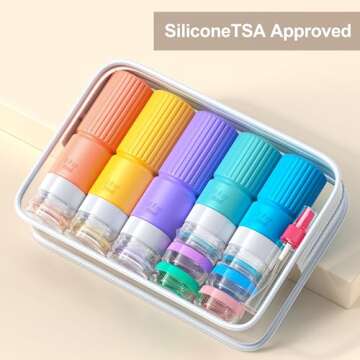 19 Pack Silicone Travel Bottles Set for Toiletries
