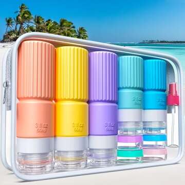 19 Pack Silicone Travel Bottles Set for Toiletries