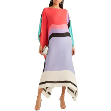 FIDROX Floral Long Kaftan Kimono Maxi Dress Plus Size Caftan Gown Nightdress Kimono for Women Party ...