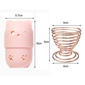 Pengxiaomei Makeup Sponge Container Set for Beauty Lovers