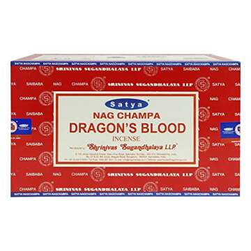 Dragon's Blood Incense Sticks and Incense Stick Holder Bundle Insence Insense Satya Incense