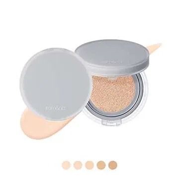 Rom&nd Nu Zero Cushion (01 Porcelain 17) Long Lasting, High Coverage, Semi Matte Finish, Flawless Complexion Without Cakey Face, Makeup Base and Fixer, Thinly Layered, Korean Cushion Foundation