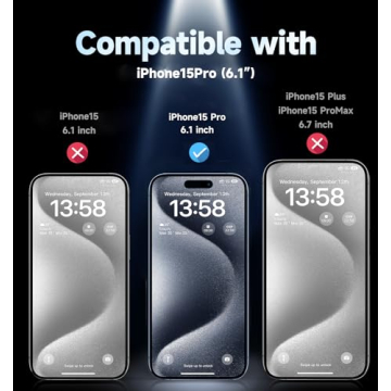 MAGIC JOHN Tempered Glass Screen Protector for iPhone 15 Pro
