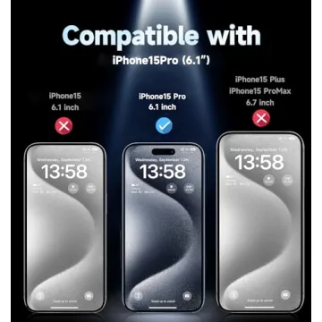 MAGIC JOHN Tempered Glass Screen Protector for iPhone 15 Pro