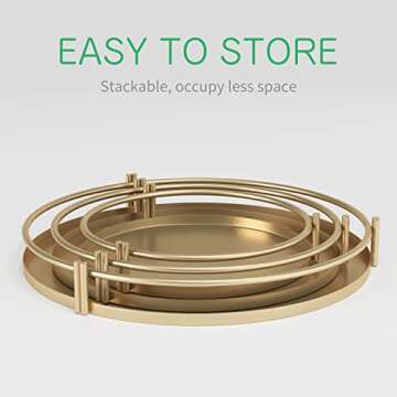 Vivevol Set of 3 Cake Stands, Cake Plate, Dessert Stand, Cupcake Stand for Parties, Home Decorating Stand Dessert Display(8” 10” 12”) Gold