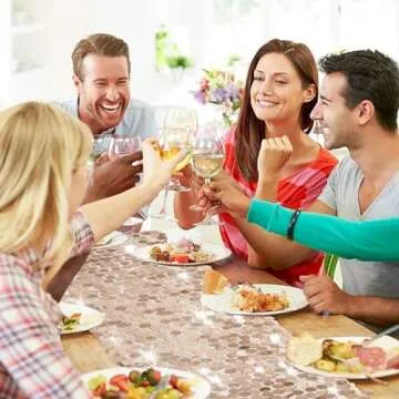 Pufogu 12 x 108 Inch Sequin Table Runner, Rose Gold Glitter Premium Big Sequin Table Runner, Rectangle Table Runner for Halloween, Christmas, Wedding Party, Birthday Party, Banquet Decor (1 Pack).