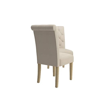 Stylish Solid Wood Tufted Parsons Dining Chairs Set