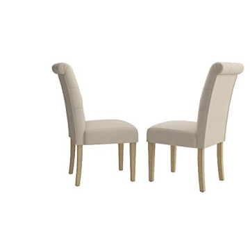 Stylish Solid Wood Tufted Parsons Dining Chairs Set