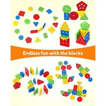 Coogam Wooden Sorting Stacking Montessori Toy for Toddlers