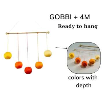 Set of 4 portable montessori - Munari, Gobbi, Octahedron, Dancers. Montessori mobile, Baby mobile, Hanging mobile baby boy and girl