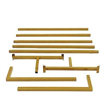 BalsaCircle 8 feet Gold Metal Square Backdrop Stand Arch - Wedding Ceremony Reception Events Party Photo Booth Decorations Supplies