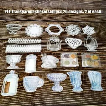 260PCS Vintage Journaling Scrapbooking Supplies Scrapbook Sticker Paper Ephemera Pack for Bullet Junk Journal Planners Collage Craft Notebooks Album (Coffee and Bread)