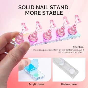 MelodySusie Nail Stand Set for Easy Nail Art Supplies