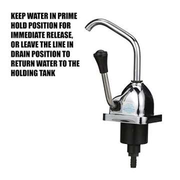 Valterra - RP800 Rocket Hand Pump for RV, Camper Holding Tank Faucet Pump - Chrome